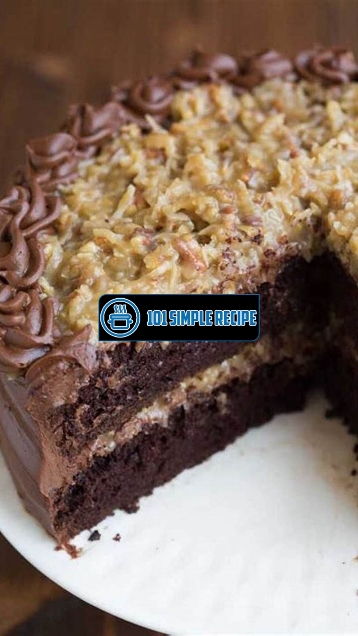 Indulge in the Irresistible Delights of a Homemade 3 Layer German Chocolate Cake | 101 Simple Recipe