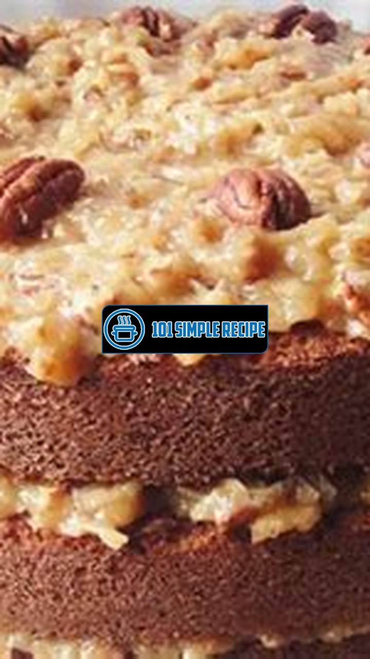 Indulge in the Decadent Flavors of a German Chocolate Cake | 101 Simple Recipe
