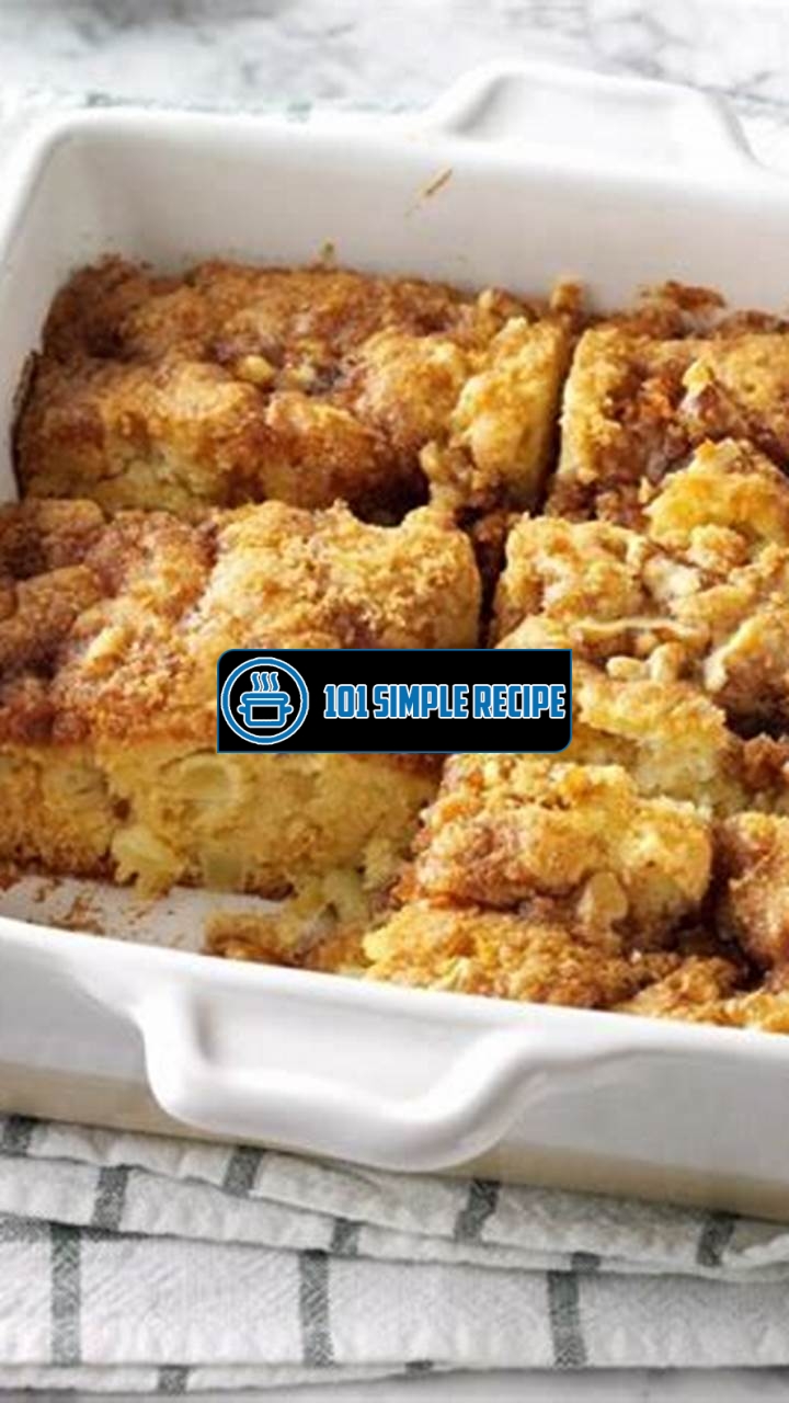 Delicious Apple Coffee Cake Recipe for an 8x8 Pan | 101 Simple Recipe