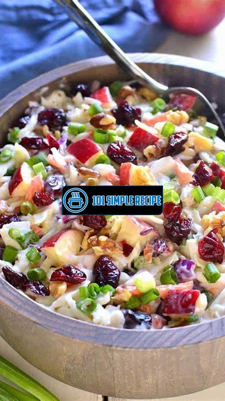 Add a Refreshing Twist to Your Meal with Apple Cranberry Coleslaw | 101 Simple Recipe