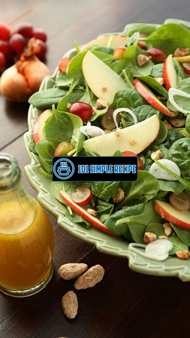 A Refreshingly Healthy Apple Spinach Salad Recipe | 101 Simple Recipe