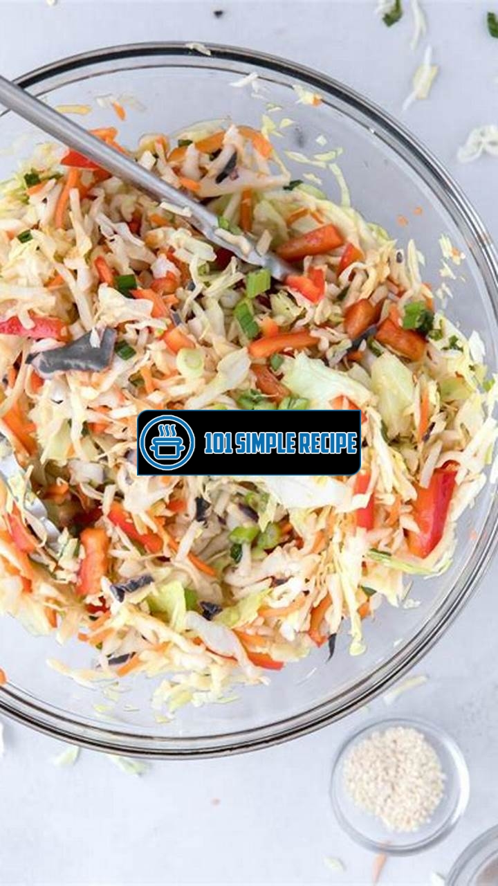 Delicious Asian Coleslaw Recipe with Soy Sauce | 101 Simple Recipe