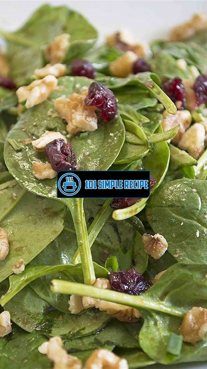 Delicious Easy Baby Spinach Salad Recipes | 101 Simple Recipe