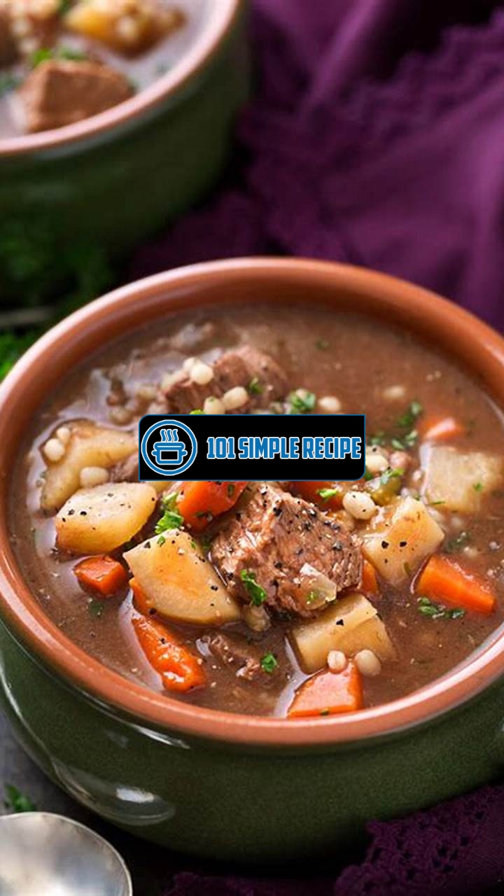 Delicious Beef Barley Soup Recipes for Your Slow Cooker | 101 Simple Recipe