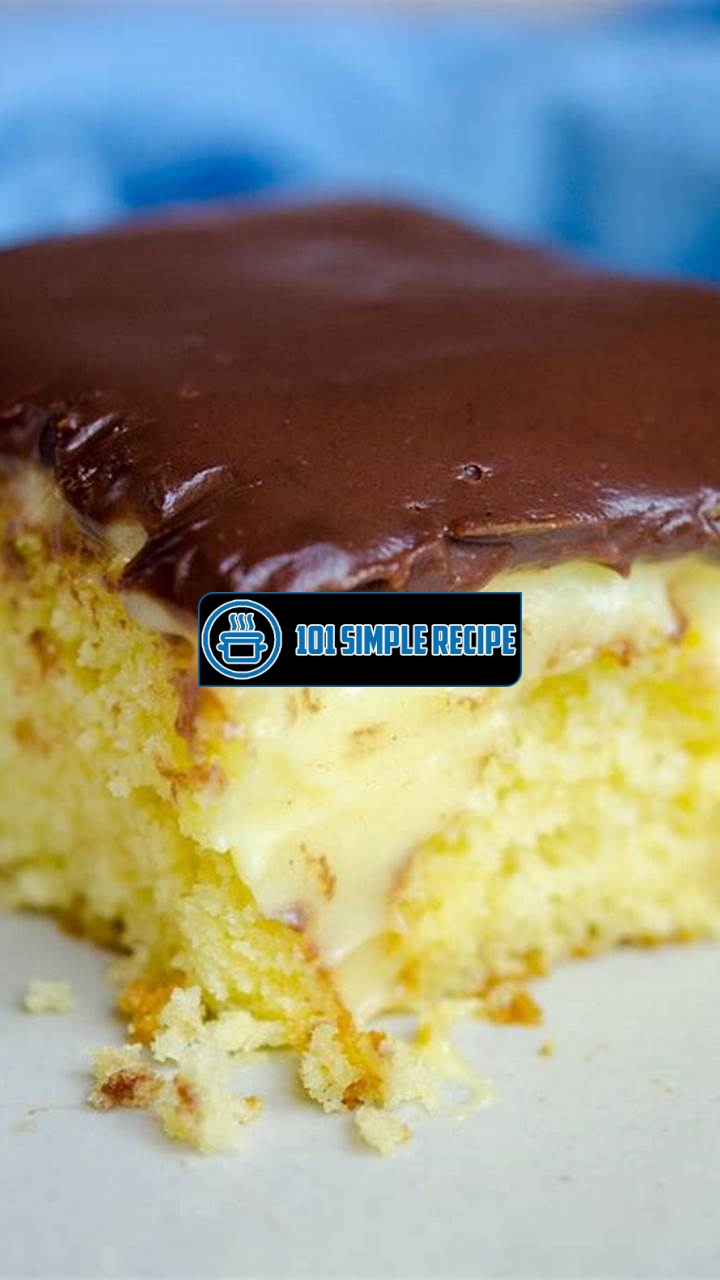 The Irresistible Best Boston Cream Pie Poke Cake Recipe | 101 Simple Recipe