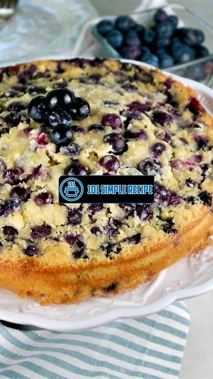 Indulge in a Scrumptious Blueberry Coffee Cake | 101 Simple Recipe