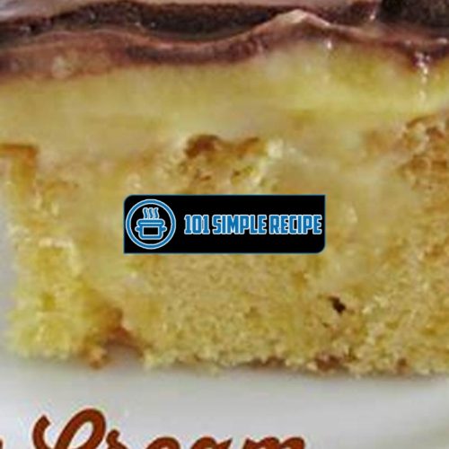 Delicious Boston Cream Poke Cake Recipe | 101 Simple Recipe