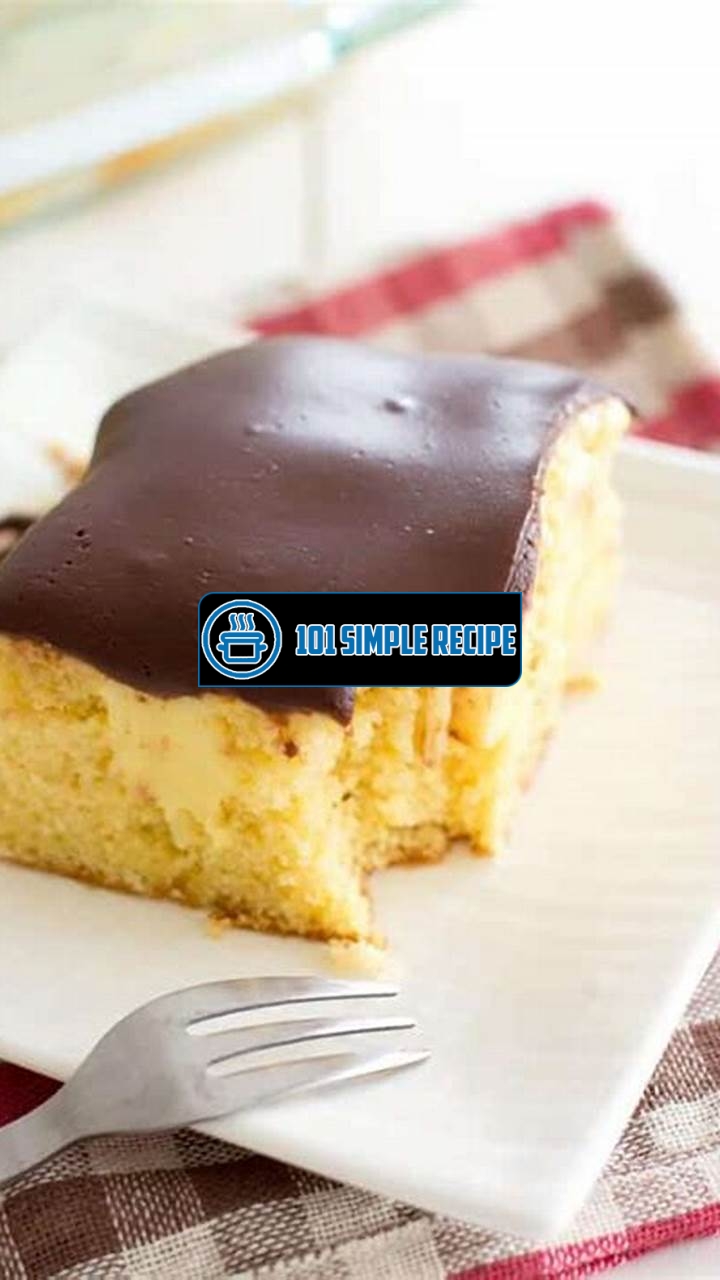 Boston Cream Poke Cake with Chocolate Ganache | 101 Simple Recipe