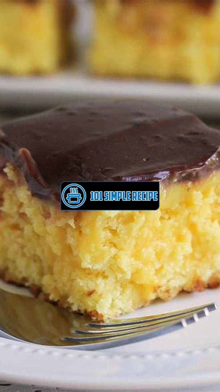 Indulge in the Decadence of Boston Cream Poke Cake | 101 Simple Recipe