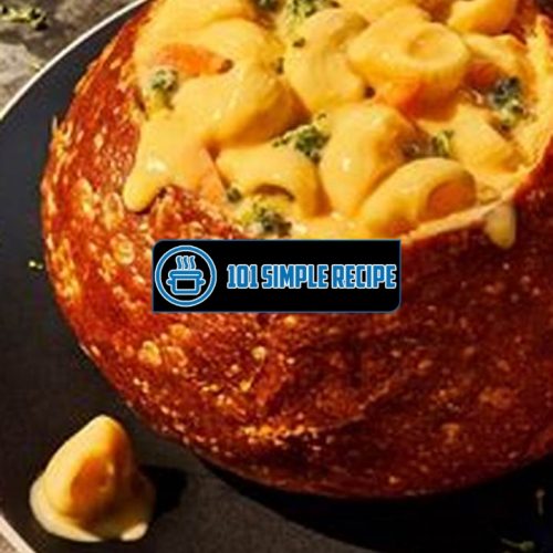Broccoli Cheddar Mac And Cheese Bread Bowl | 101 Simple Recipe