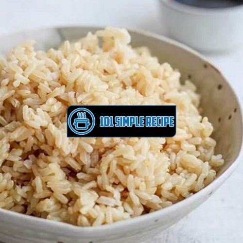 Master the Art of Cooking Brown Jasmine Rice with Instant Pot | 101 Simple Recipe