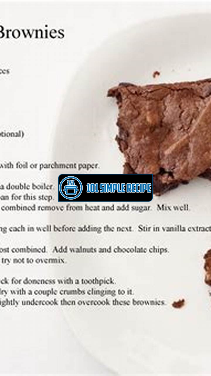 Irresistibly Delicious Brownie Recipe | 101 Simple Recipe