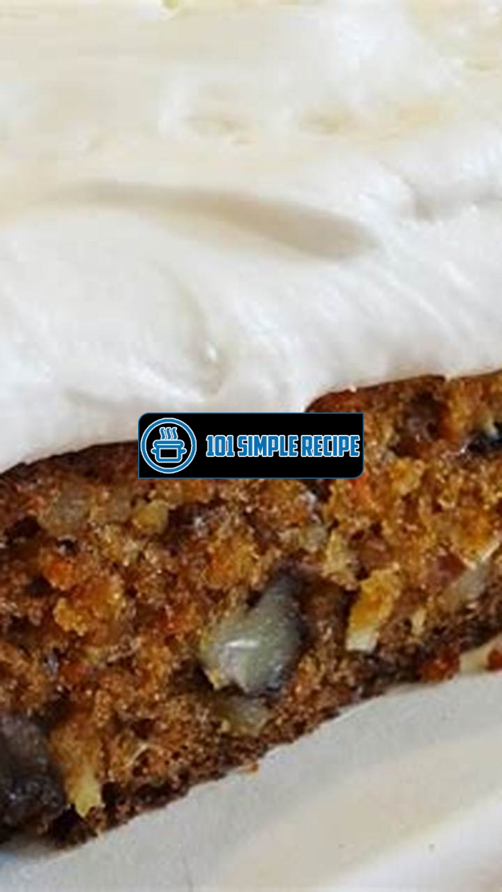Delicious Carrot Cake Recipe with Pineapple and Raisins | 101 Simple Recipe