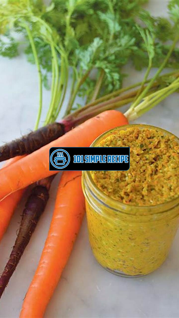 Carrot Top Pesto Recipe with Pine Nuts | 101 Simple Recipe
