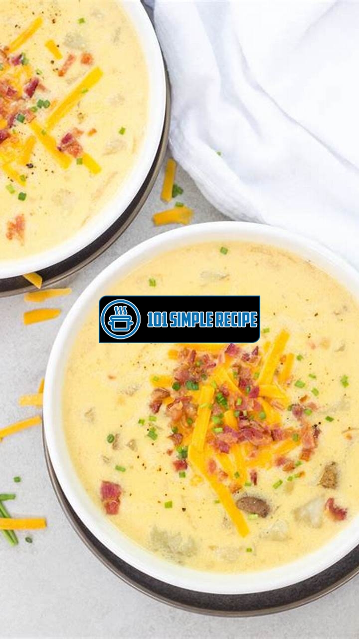 Deliciously Creamy Cheesy Potato Soup Recipe | 101 Simple Recipe