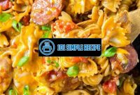 Delicious Cheesy Smoked Sausage and Pasta Skillet | 101 Simple Recipe