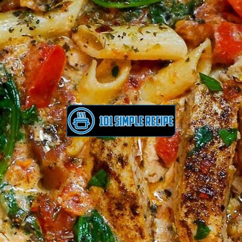 Chicken Penne Pasta With Bacon And Spinach In Creamy Tomato Sauce | 101 Simple Recipe