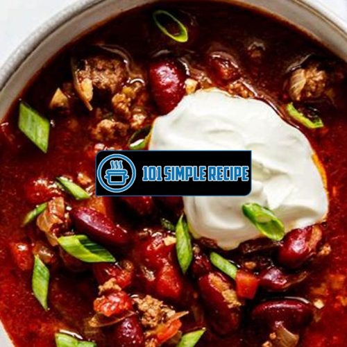 Delicious Chili Recipe for a Healthy Slow Cooker Meal | 101 Simple Recipe