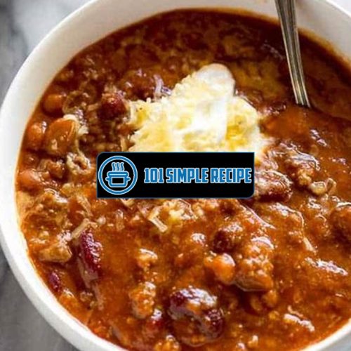 How to Make Delicious Chili Recipe with Beans from Scratch | 101 Simple Recipe