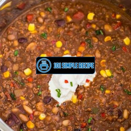 Discover the Perfect Instant Pot Chili Recipe with Beans | 101 Simple Recipe