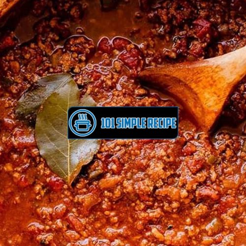 Delicious Chili Recipe for Bean Lovers | 101 Simple Recipe