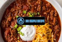 Delicious Chili Recipe for Your Crock Pot | 101 Simple Recipe