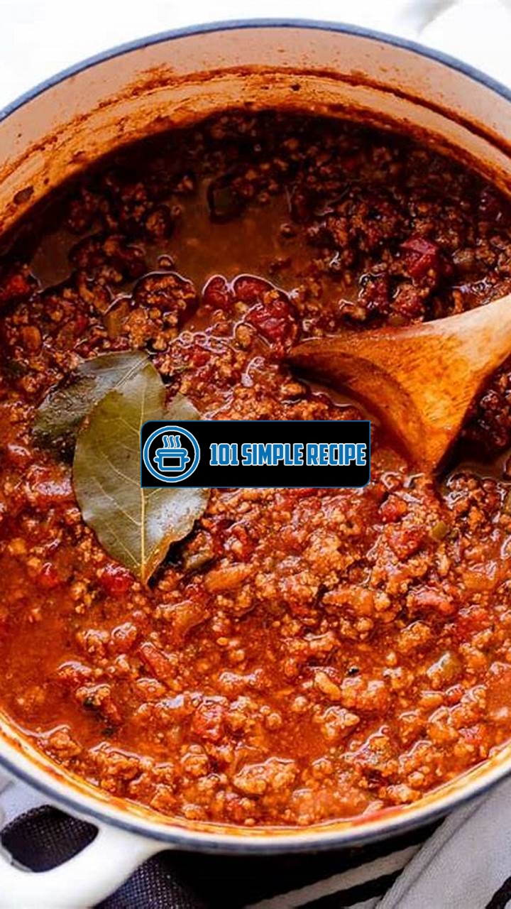 Delicious Chili Recipe for Bean Lovers | 101 Simple Recipe