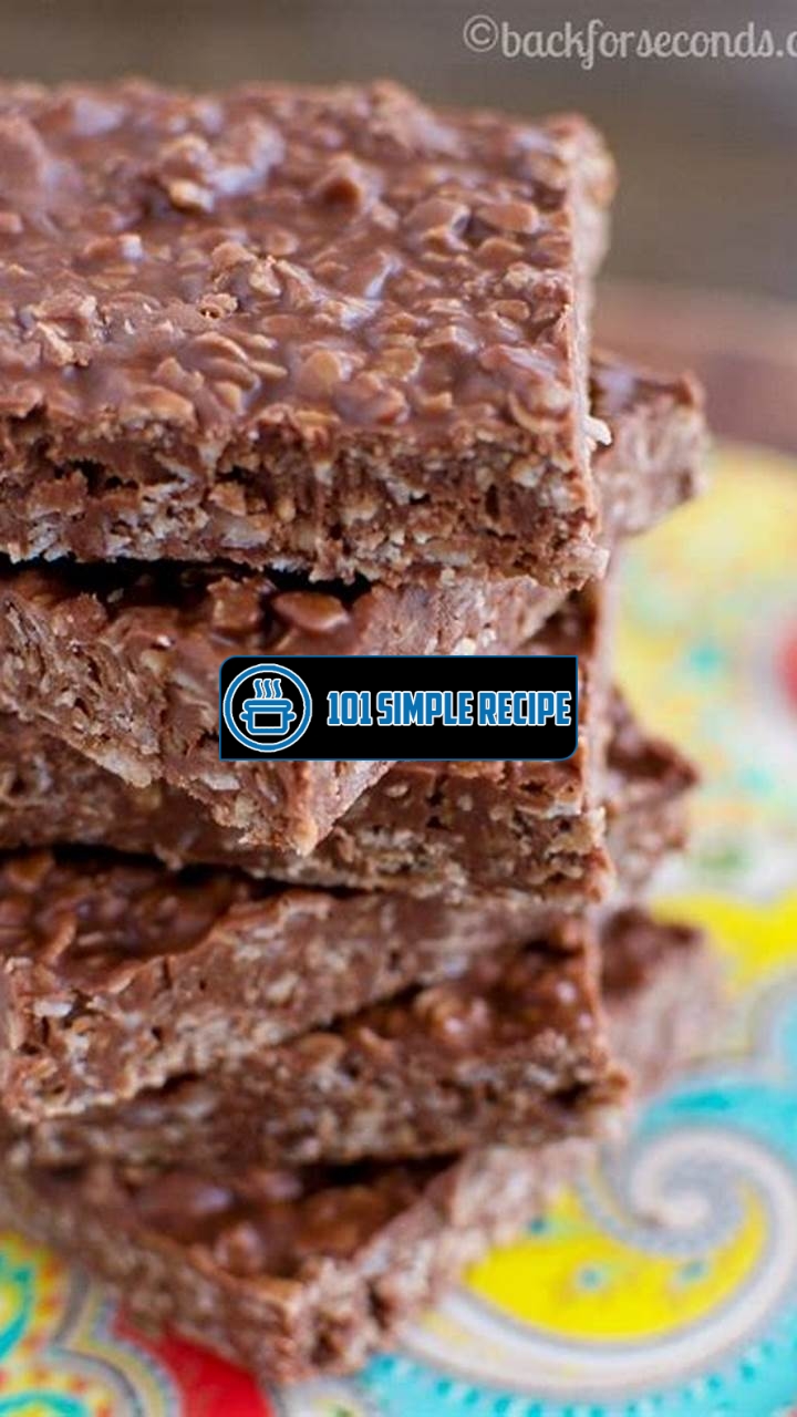 Indulge in Delicious Chocolate Oatmeal Bars | 101 Simple Recipe