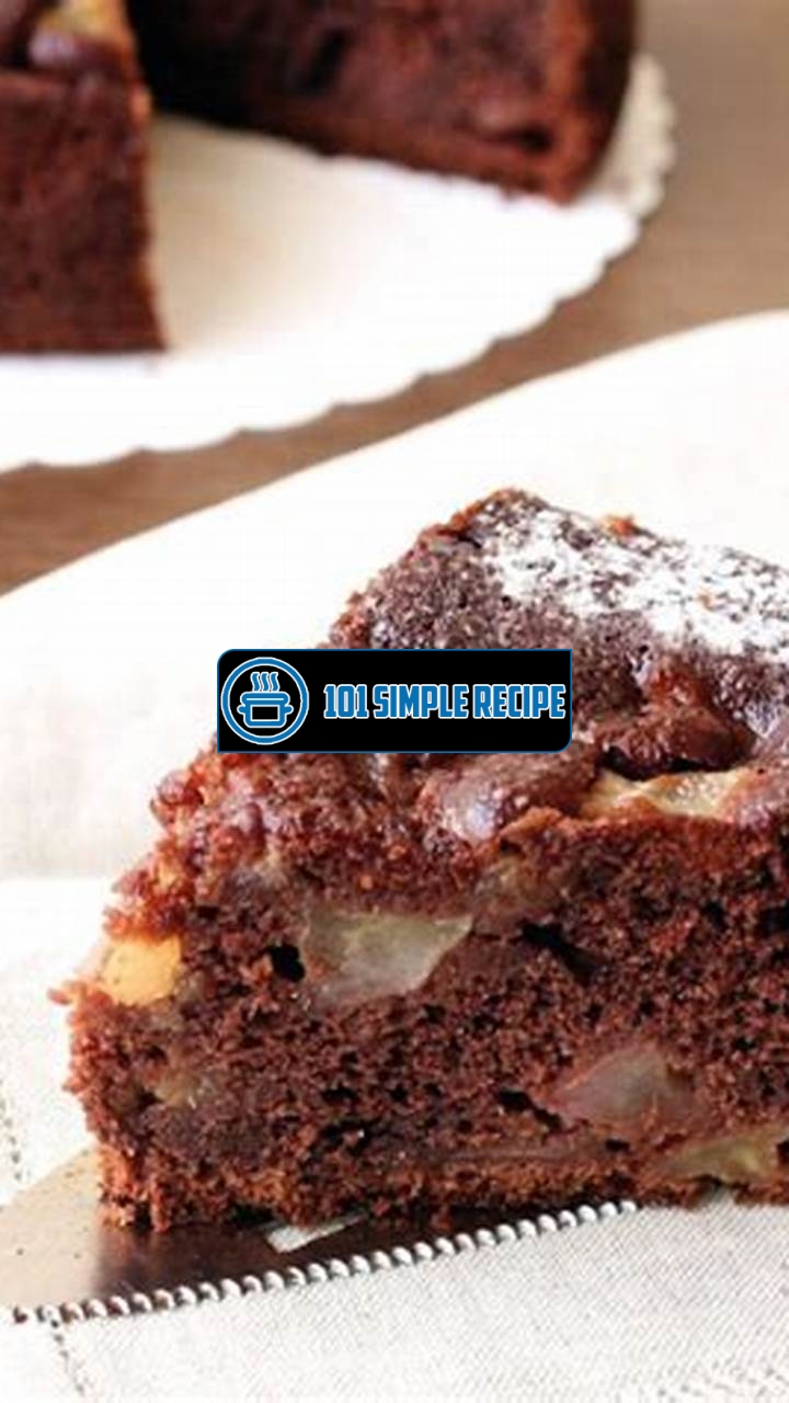 Create Delicious Chocolate Pear Cake with This Easy UK Recipe | 101 Simple Recipe
