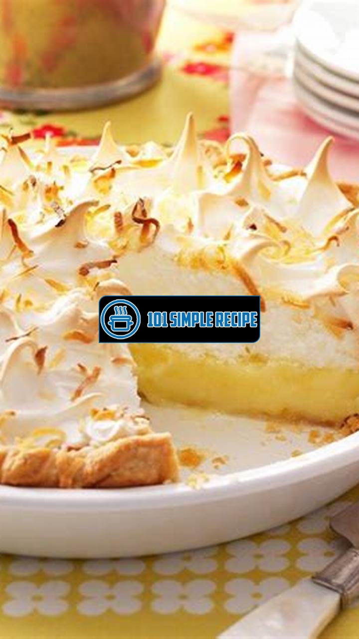 Delicious Coconut Cream Pie Recipe with Fluffy Meringue Topping | 101 Simple Recipe