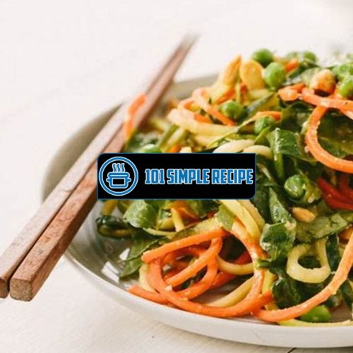 Delicious Spiralized Vegetable Cold Sesame Noodles | 101 Simple Recipe