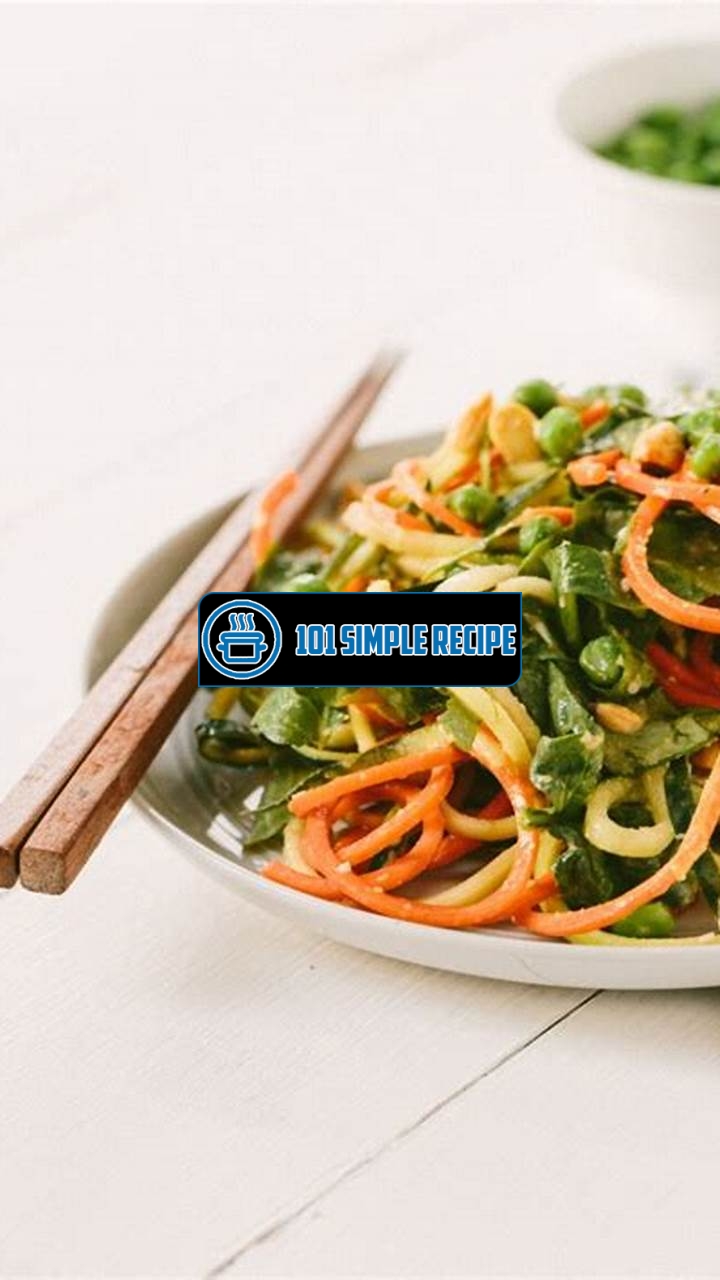Delicious Spiralized Vegetable Cold Sesame Noodles | 101 Simple Recipe