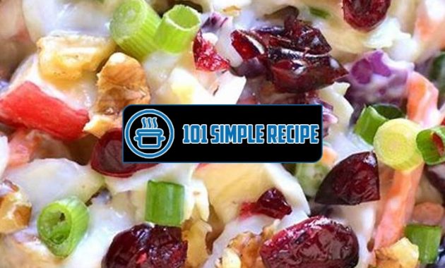 The Perfect Coleslaw with Apples and Cranberries | 101 Simple Recipe