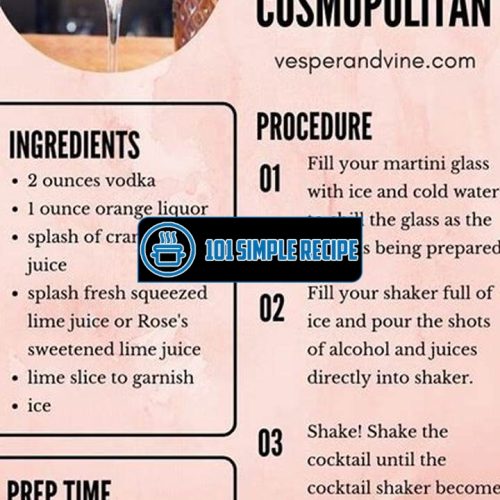 Discover the Irresistible Flavors of Cosmopolitan Recipe ML | 101 Simple Recipe