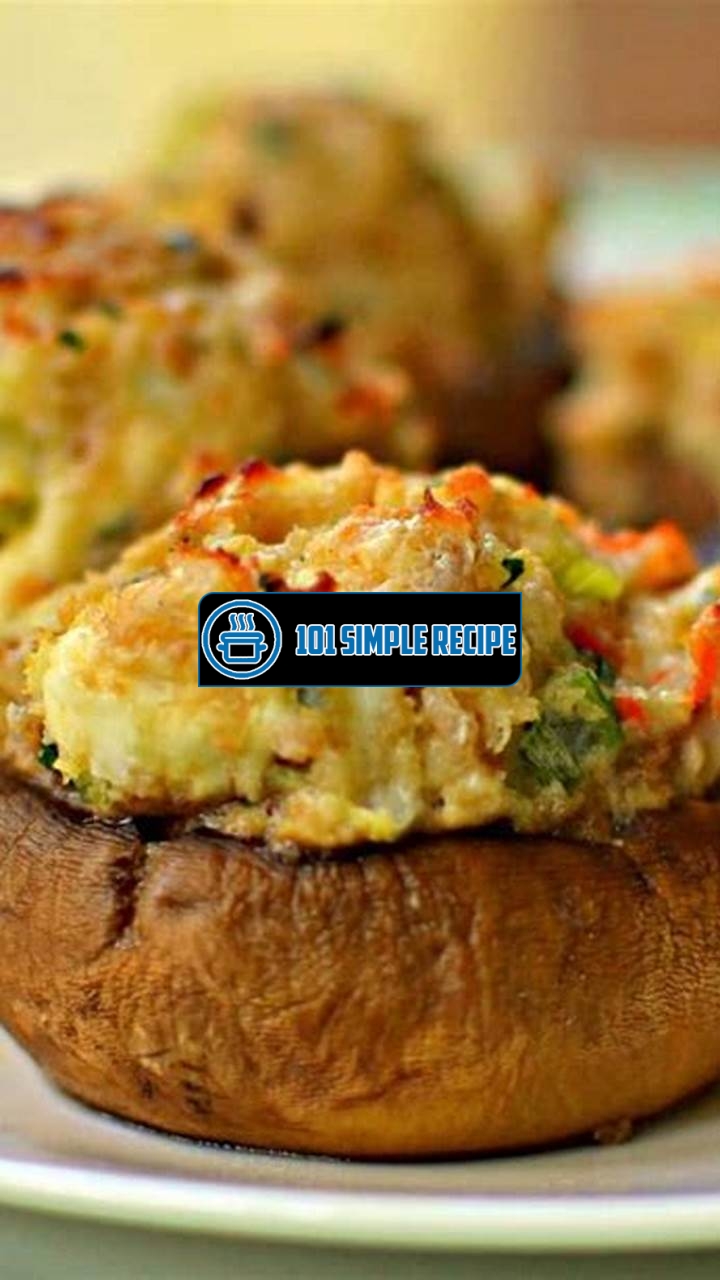 Indulge in Delightful Crab Stuffed Mushroom Caps with Cream Cheese | 101 Simple Recipe