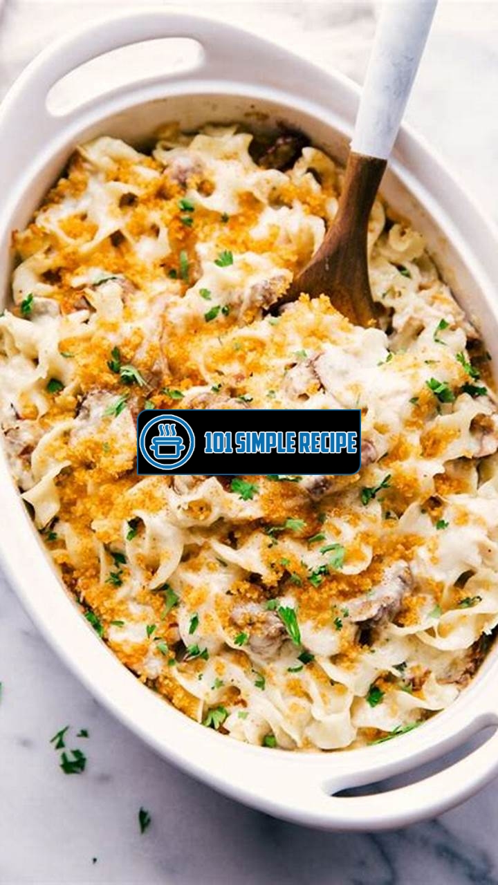 Creamy Chicken and Mushroom Pasta Bake Recipe | 101 Simple Recipe
