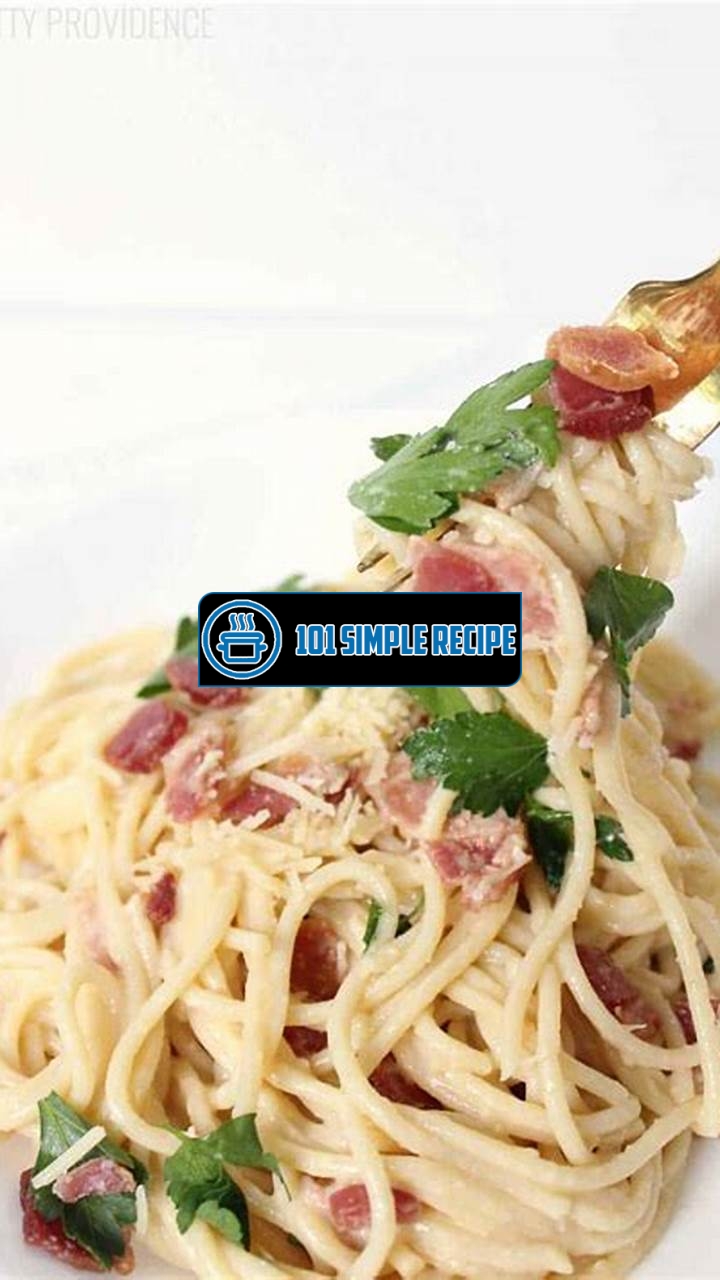 An Easy and Creamy Spaghetti Carbonara Recipe | 101 Simple Recipe