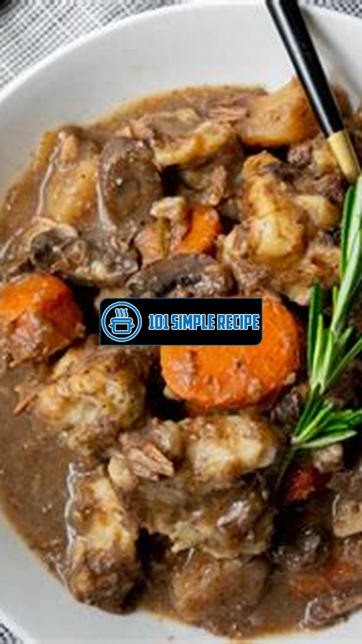 Delicious and Hearty Crockpot Beef Stew with Dumplings | 101 Simple Recipe
