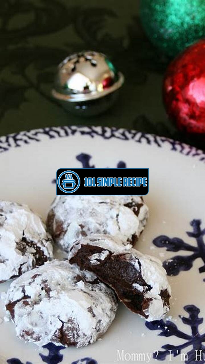 deep dark chocolate crinkle cookies | 101 Simple Recipe
