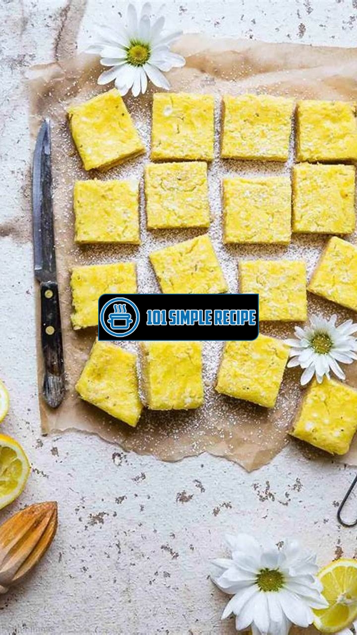 Deliciously Tangy Low Carb Lemon Bars | 101 Simple Recipe