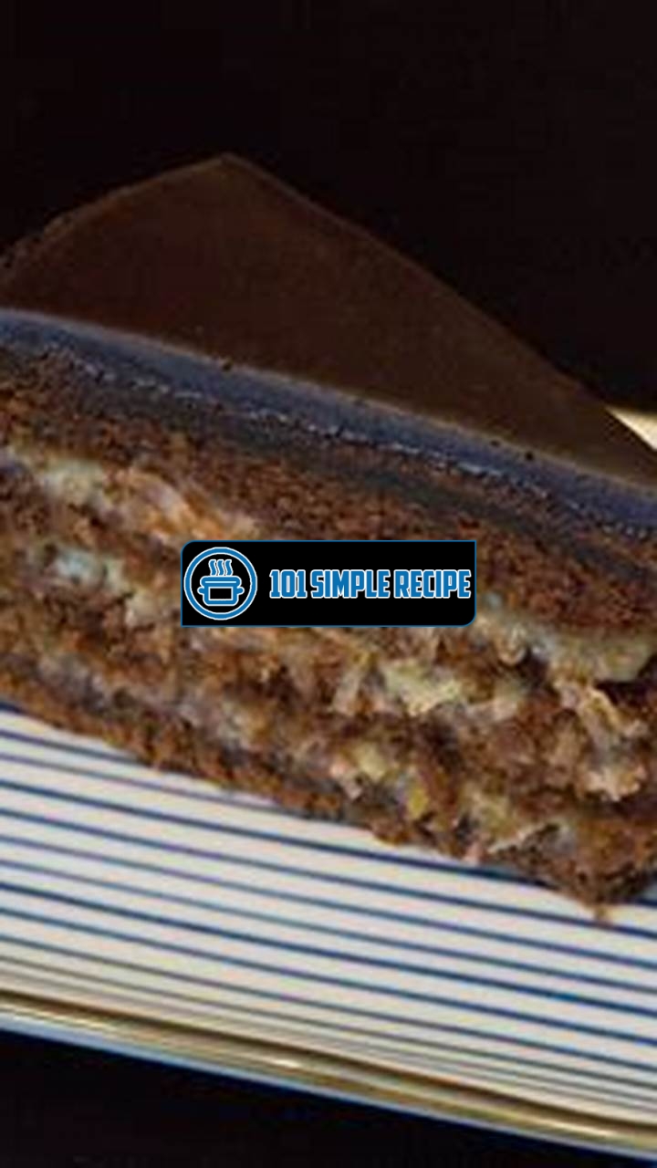 Indulge in Rich, Nut-Free German Chocolate Cake | 101 Simple Recipe