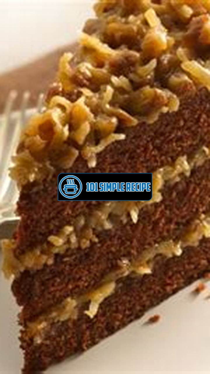 Betty Crocker's Delicious German Chocolate Cake Recipe | 101 Simple Recipe