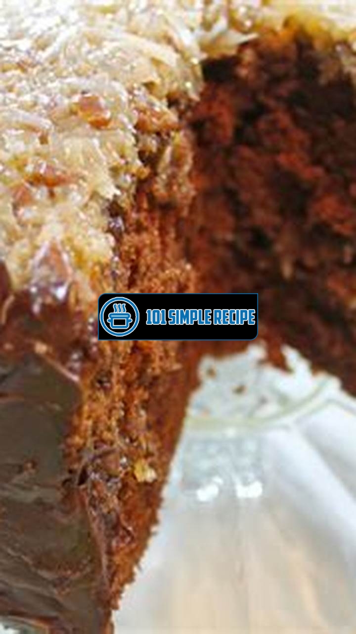 Decadent German Chocolate Cake with Rich Chocolate Frosting | 101 Simple Recipe