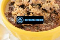 Indulge in the Irresistible Delight of German Chocolate Oatmeal | 101 Simple Recipe