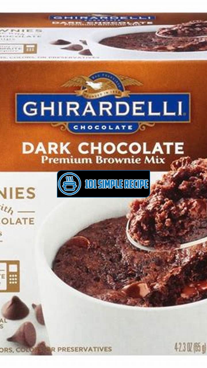Ghirardelli Brownie Mix Mug Cake | 101 Simple Recipe