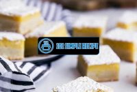 Delicious and Tangy Gingered Lemon Bars Recipe | 101 Simple Recipe