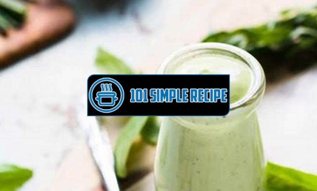 Delicious Green Goddess Dressing Recipe with Avocado | 101 Simple Recipe
