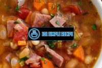 Delicious Homemade Ham and Bean Soup Recipe | 101 Simple Recipe