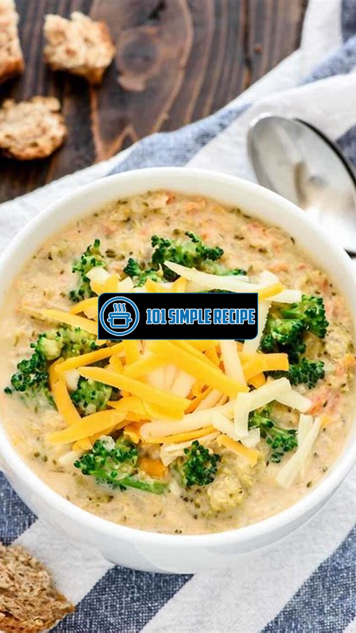 Easy and Delicious Healthy Broccoli Cheddar Soup Crock Pot Recipe | 101 Simple Recipe