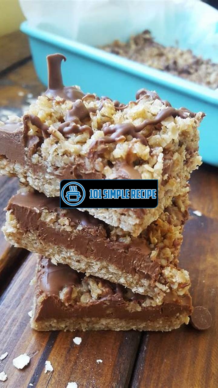 Indulge in Guilt-Free Bliss with Healthy No Bake Chocolate Peanut Butter Oatmeal Bars | 101 Simple Recipe